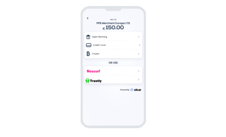 slikair cashier checkout flow